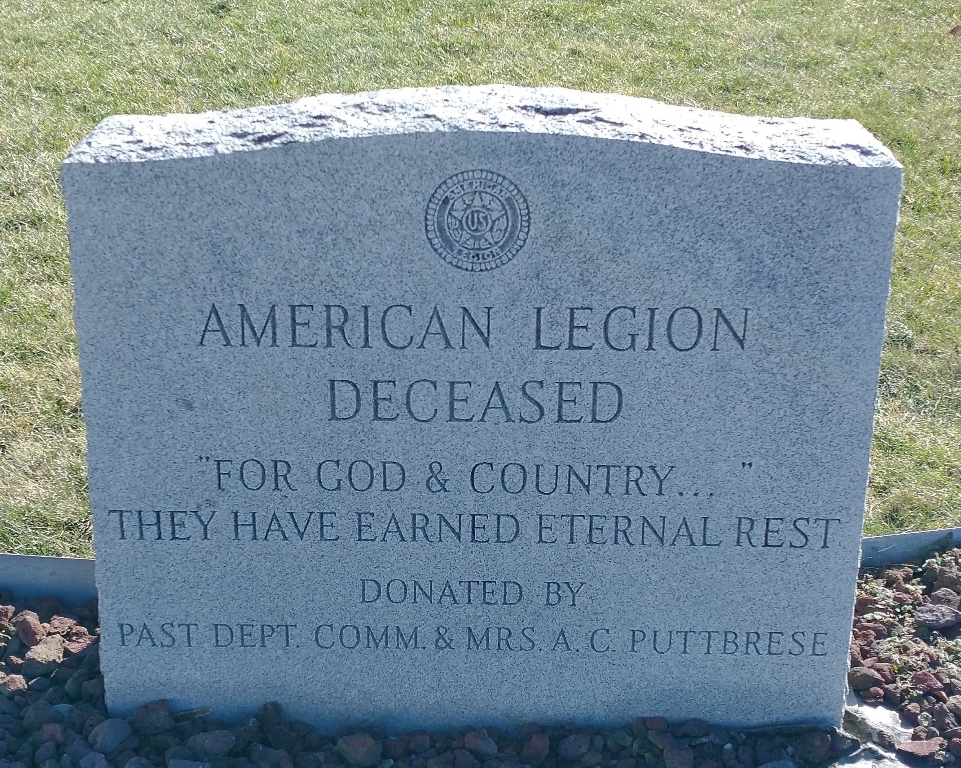 AMERICAN LEGION POST NO. 42 VETERANS MEMORIAL STONE G
