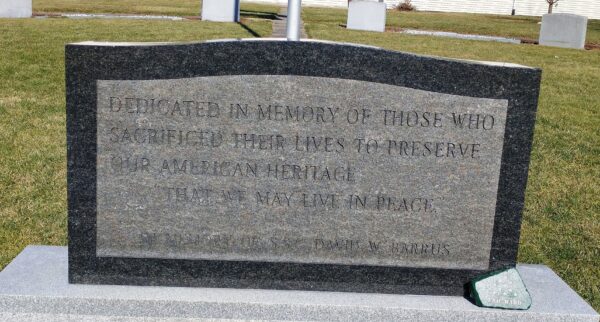 AMERICAN LEGION POST NO. 42 VETERANS MEMORIAL STONE A