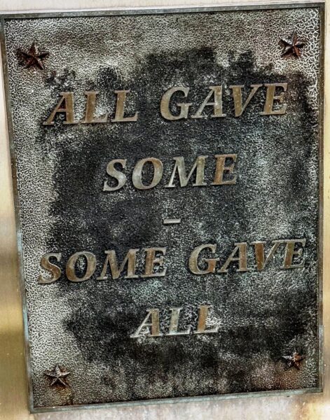 VFW POST 1855 VETERANS MEMORIAL PLAQUE B