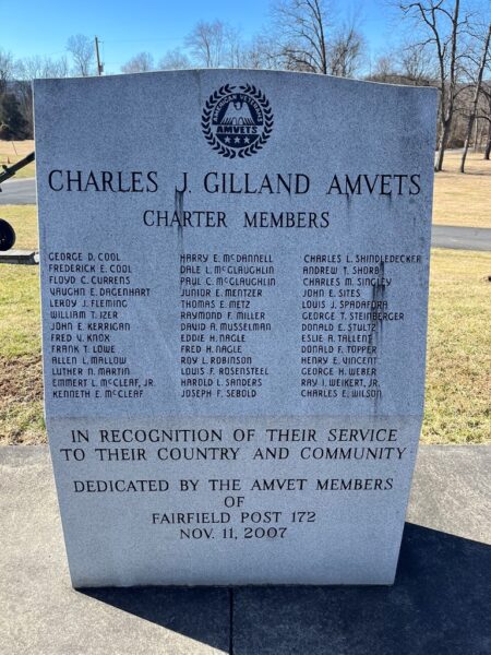 CHARLES GILLAND AMVETS MEMORIAL