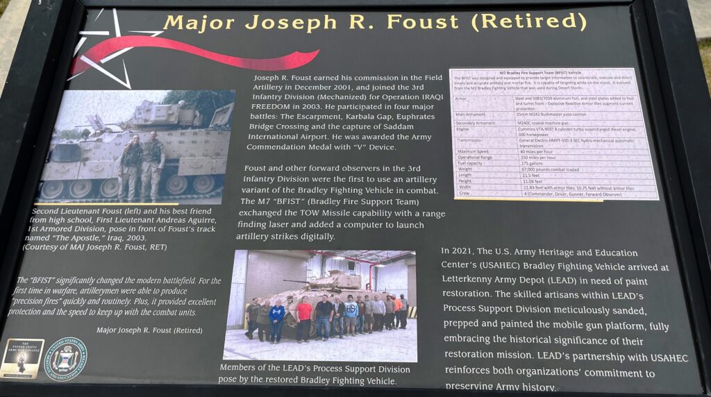 MAJOR JOSEPH R. FOUST WAR MEMORIAL PANEL