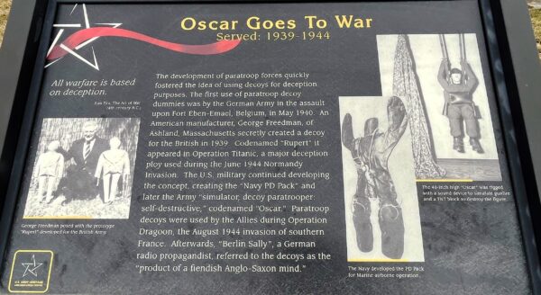 OSCAR GOES TO WAR MEMORIAL PANEL