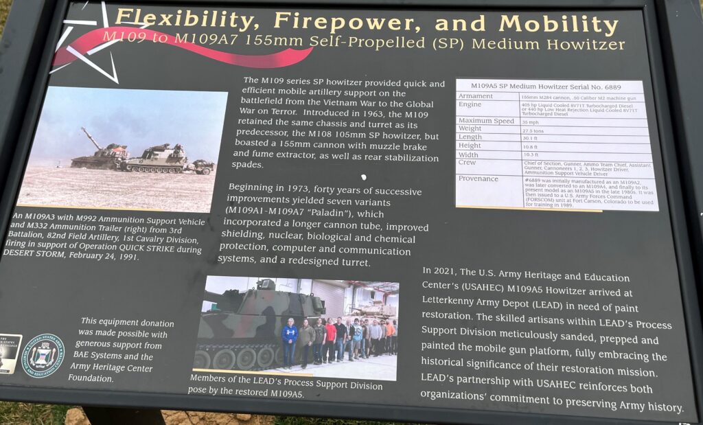 FLEXIBILITY, FIREPOWER AND MOBILITY WAR MEMORIAL PANEL