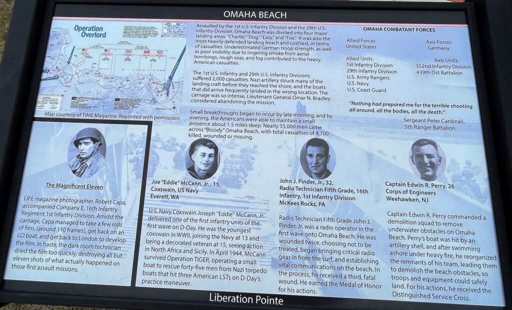 OMAHA BEACH WAR MEMORIAL PANEL