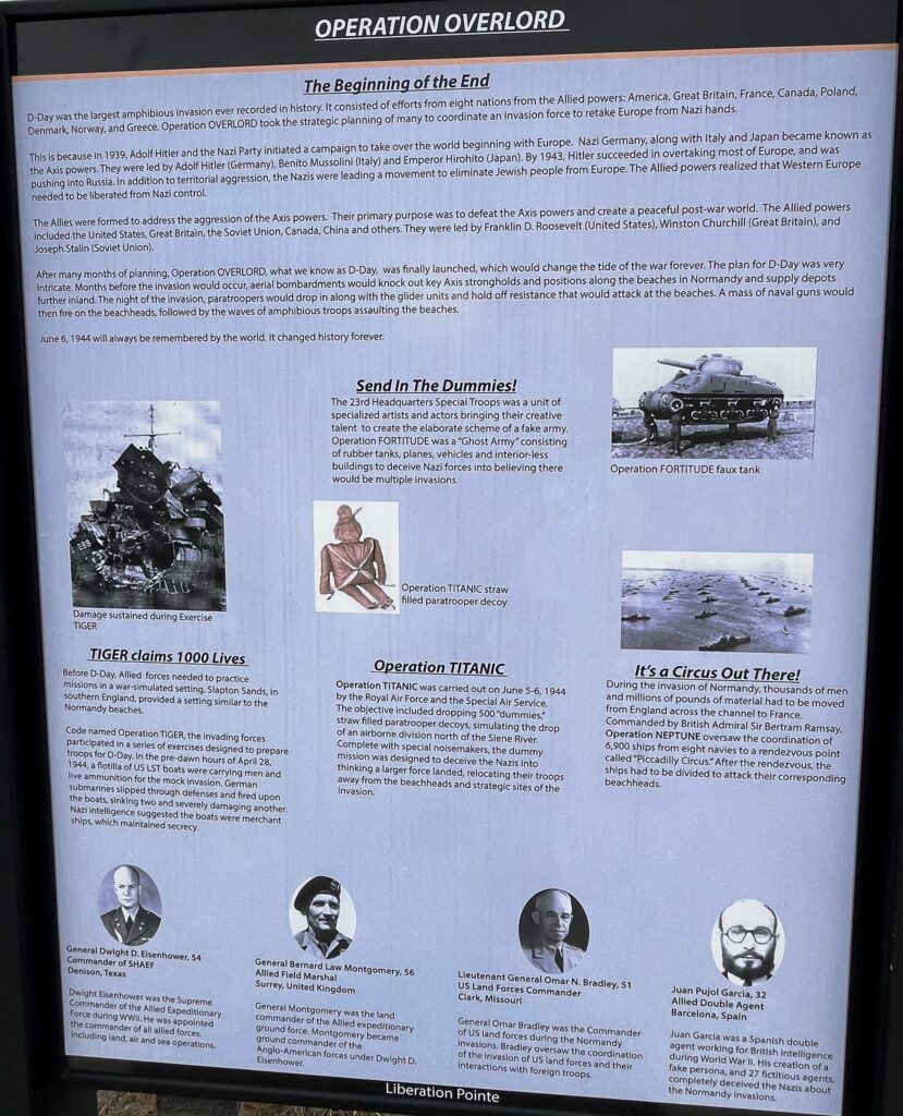 OPERATION OVERLORD WAR MEMORIAL PANEL