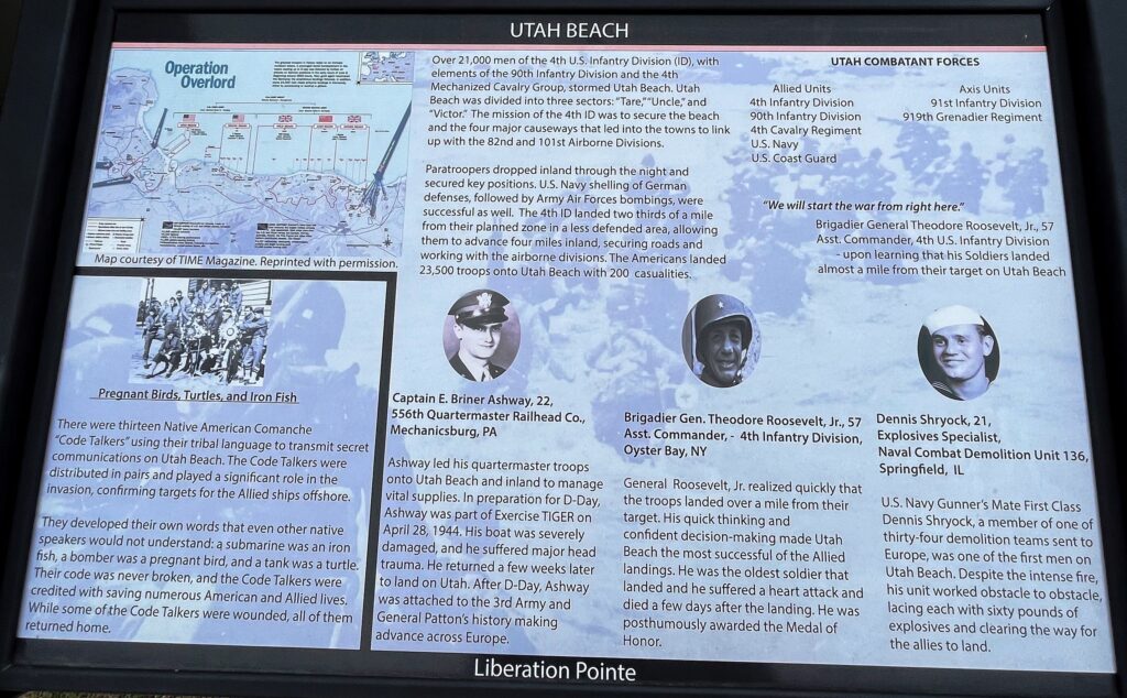 UTAH BEACH WAR MEMORIAL PANEL