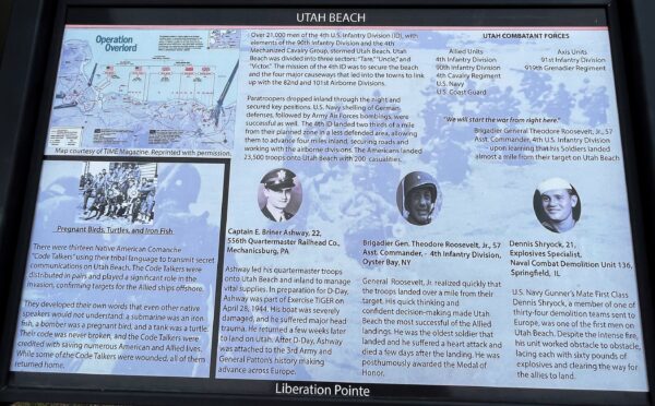 UTAH BEACH WAR MEMORIAL PANEL