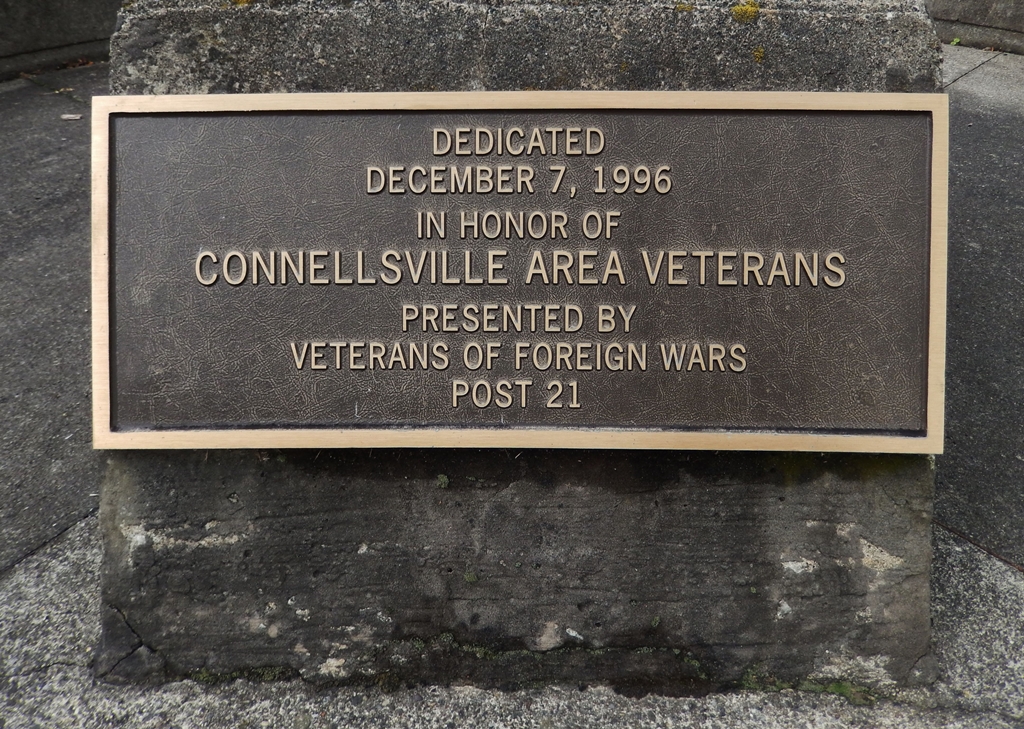 CONNELLSVILLE AREA VETERANS MEMORIAL FLAGPOLE PLAQUE