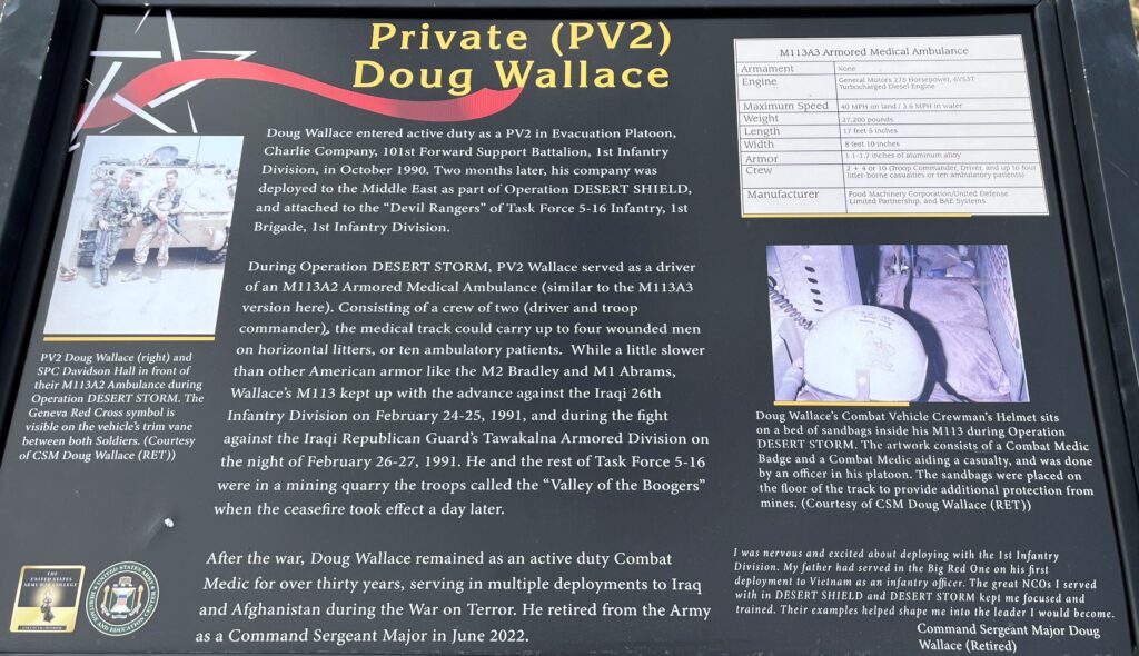 PRIVATE (PV2) DOUG WALLACE WAR MEMORIAL PLAQUE