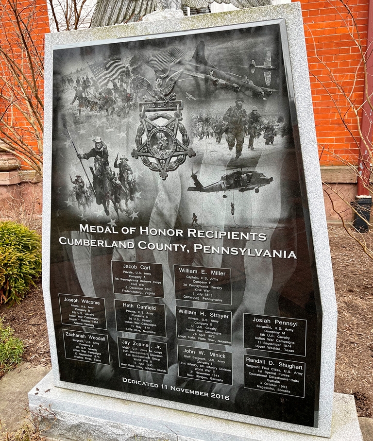 MEDAL OF HONOR RECIPIENTS CUMBERLAND COUNTY, PENNSYLVANIA WAR MEMORIAL