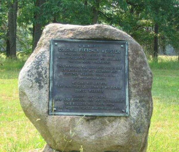 COLONEL FLETCHER WEBSTER WAR MEMORIAL PLAQUE