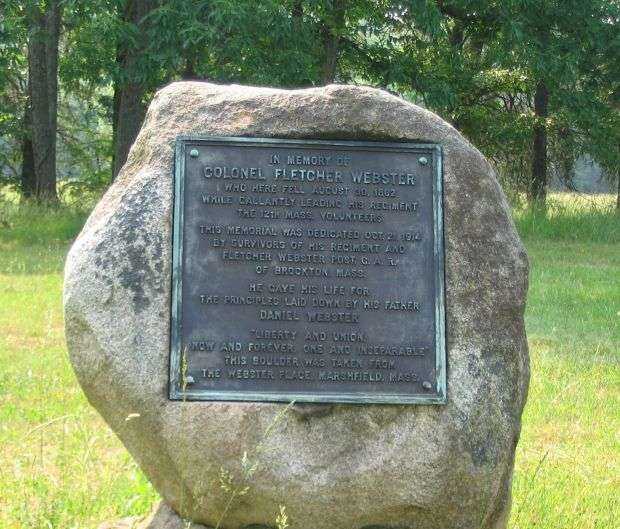 COLONEL FLETCHER WEBSTER WAR MEMORIAL PLAQUE