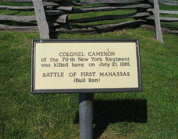 COLONEL CAMERON WAR MEMORIAL PLAQUE