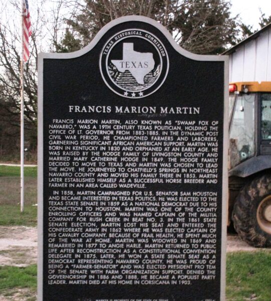 FRANCIS MARION MARTIN REVOLUTIONARY WAR MEMORIAL MARKER