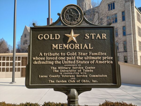 TOLEDO GOLD STAR MEMORIAL MARKER