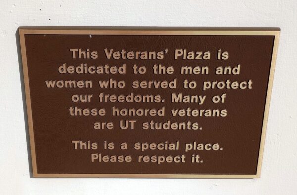 TOLEDO VETERANS’ PLAZA MEMORIAL PLAQUE