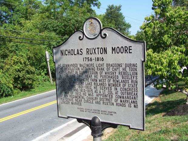 NICHOLAS ROXTON MOORE MEMORIAL MARKER