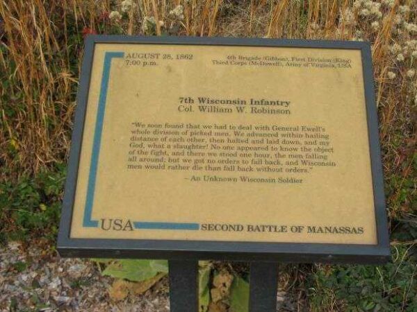 7TH WISCONSIN INFANTRY WAR MEMORIAL PLAQUE