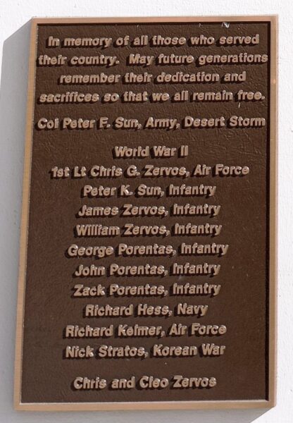 REMEMBER THEIR DEDICATION AND SACRIFICES WAR MEMORIAL PLAQUE