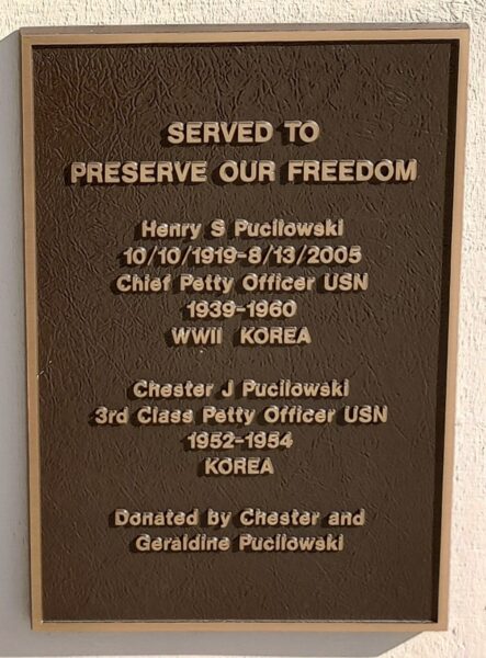 SERVED TO PRESERVE OUR FREEDOM WAR MEMORIAL PLAQUE