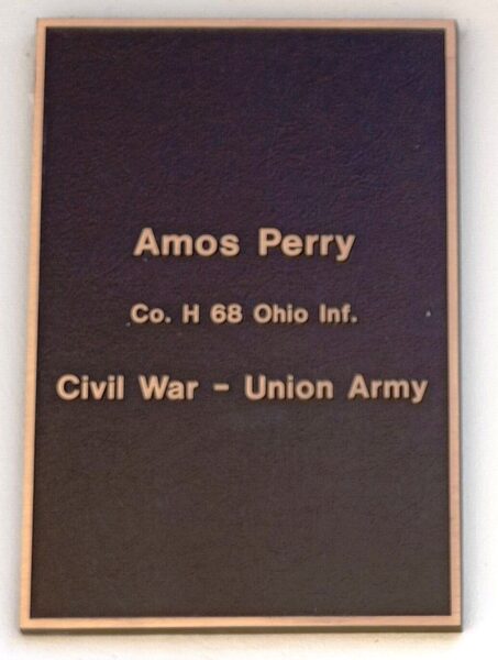AMOS PERRY WAR MEMORIAL PLAQUE