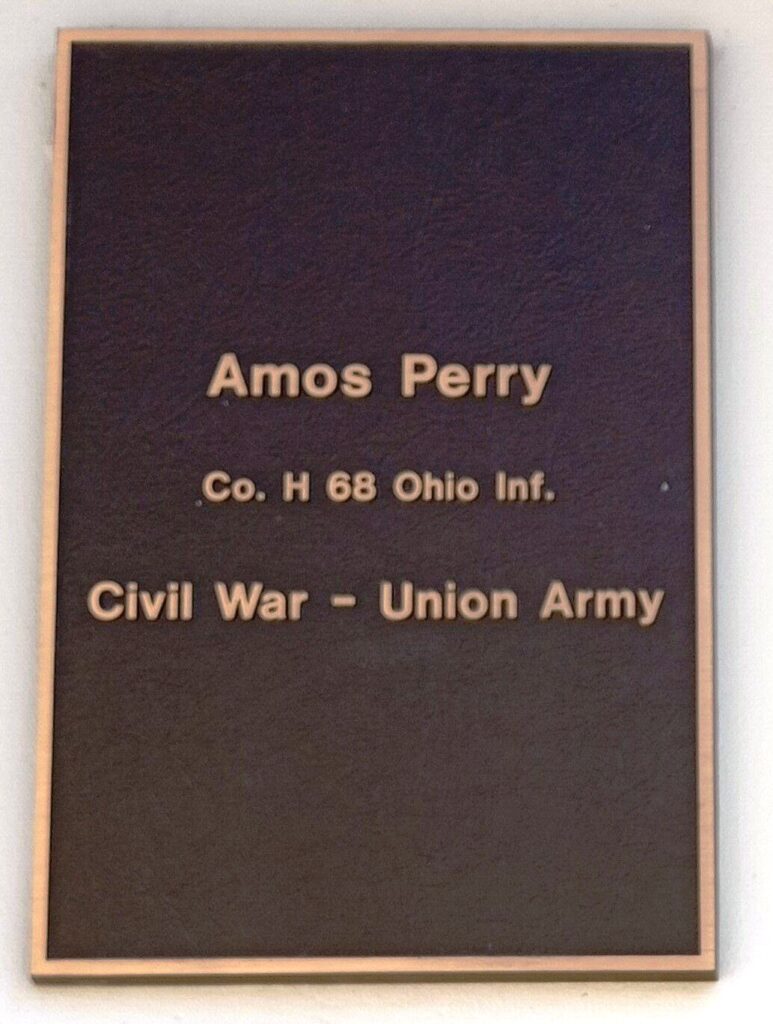 AMOS PERRY WAR MEMORIAL PLAQUE