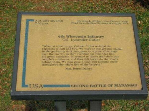 6TH WISCONSIN INFANTRY WAR MEMORIAL PLAQUE