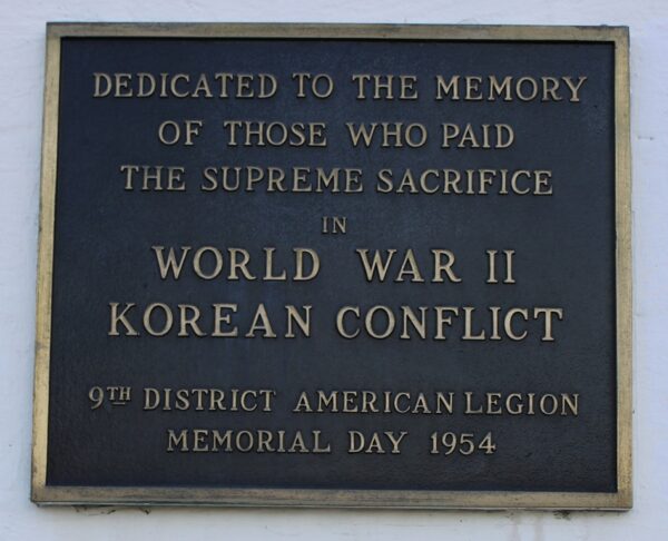 CONTRA COSTA COUNTY WORLD WAR MEMORIAL PLAQUE E