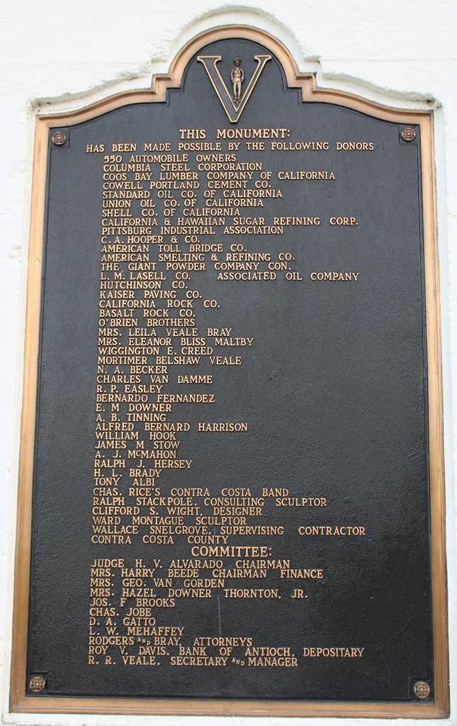 CONTRA COSTA COUNTY WORLD WAR MEMORIAL PLAQUE C