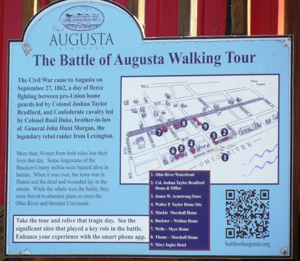 THE BATTLE OF AUGUSTA WALKING TOUR MEMORIAL MARKER