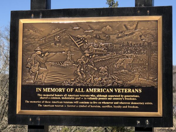 PAYNE CEMETERY IN MEMORY OF ALL AMERICAN VETERANS MEMORIAL PLAQUE