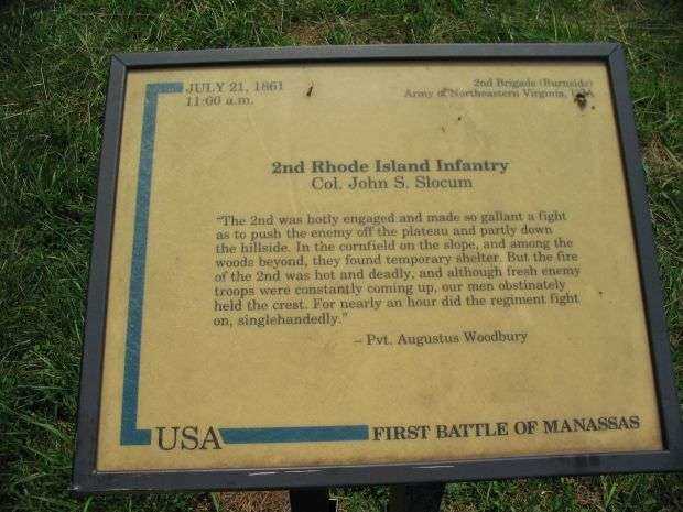 2ND RHODE ISLAND INFANTRY WAR MEMORIAL PLAQUE