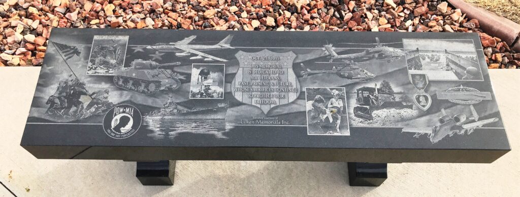 SPRINGFIELD VETERANS MEMORIAL BENCH B