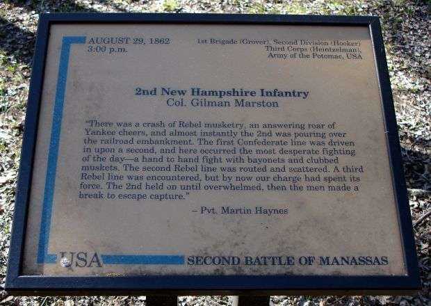 2ND NEW HAMPSHIRE INFANTRY WAR MEMORIAL PLAQUE