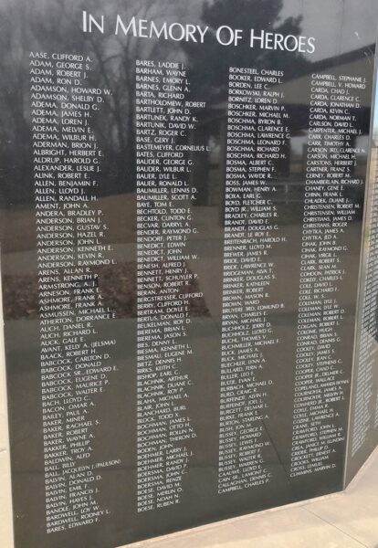 SPRINGFIELD VETERANS MEMORIAL STONE A