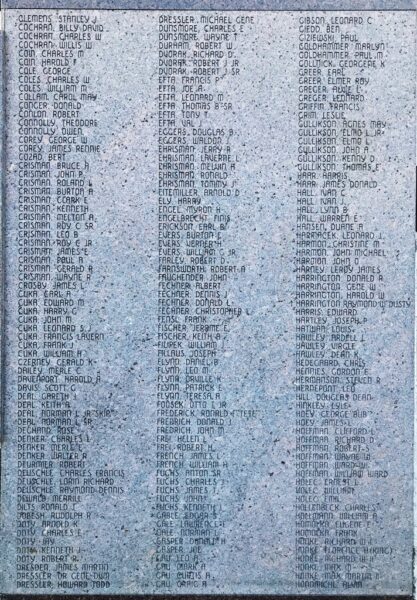 WAGNER ARMED FORCES MEMORIAL STONE B