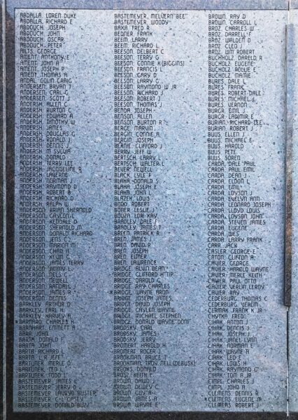 WAGNER ARMED FORCES MEMORIAL STONE A