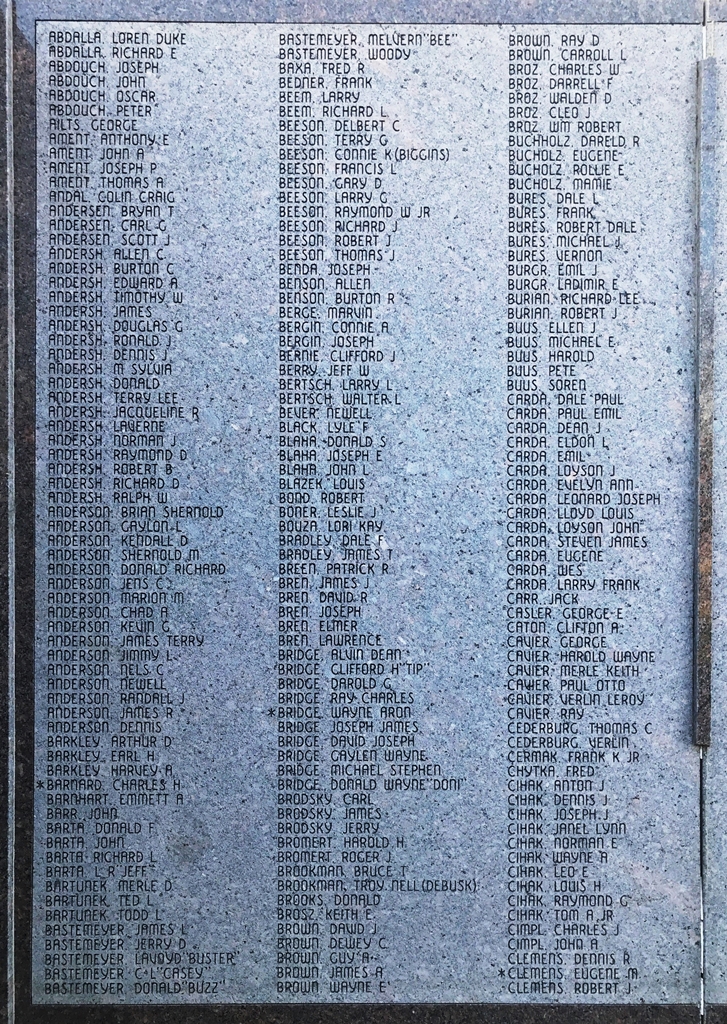 WAGNER ARMED FORCES MEMORIAL STONE A