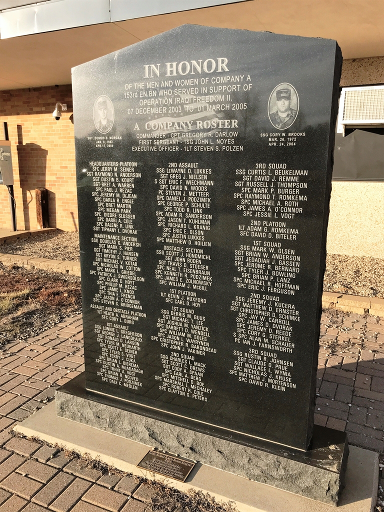 COMPANY A 153RD EN BN WAR MEMORIAL