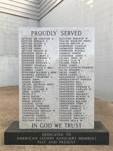 AVON AREA VETERANS MEMORIAL STONE G