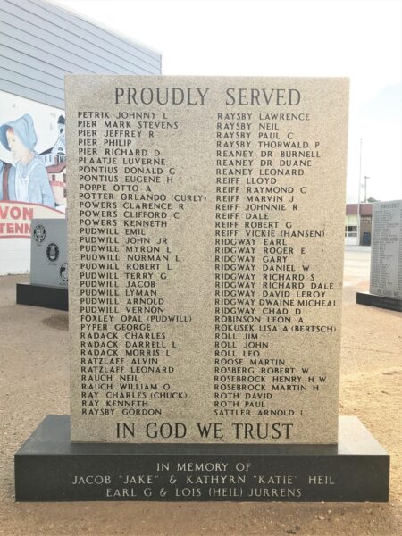 AVON AREA VETERANS MEMORIAL STONE F