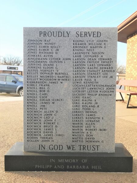AVON AREA VETERANS MEMORIAL STONE D