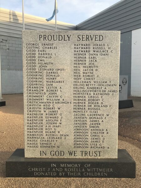 AVON AREA VETERANS MEMORIAL STONE C