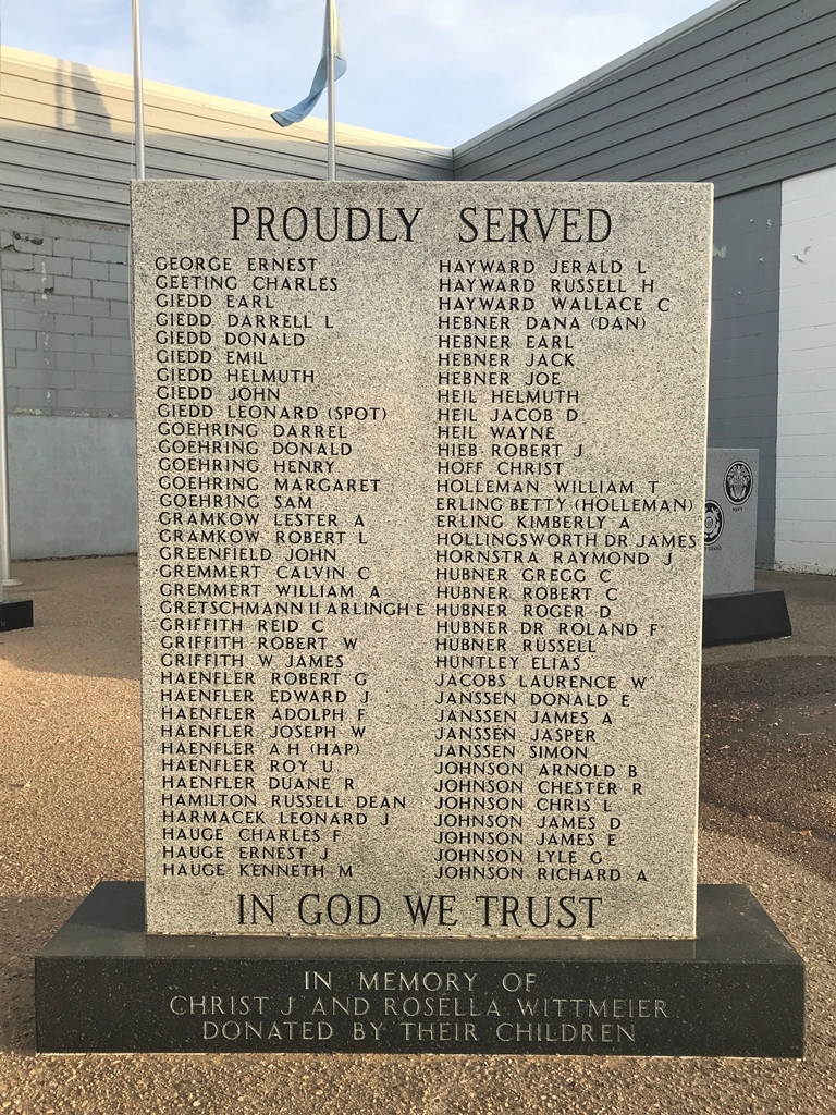 AVON AREA VETERANS MEMORIAL STONE C