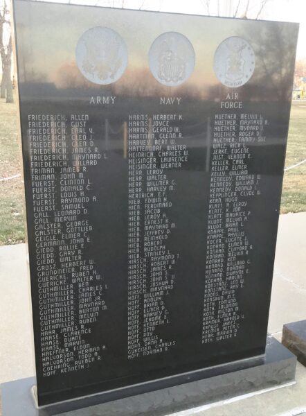 AMERICAN LEGION VETERANS MEMORIAL STONE C