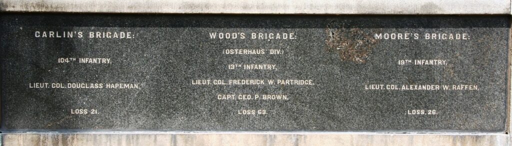 ILLINOIS MONUMENT ASSAULT AT MISSIONARY RIDGE PLAQUE C