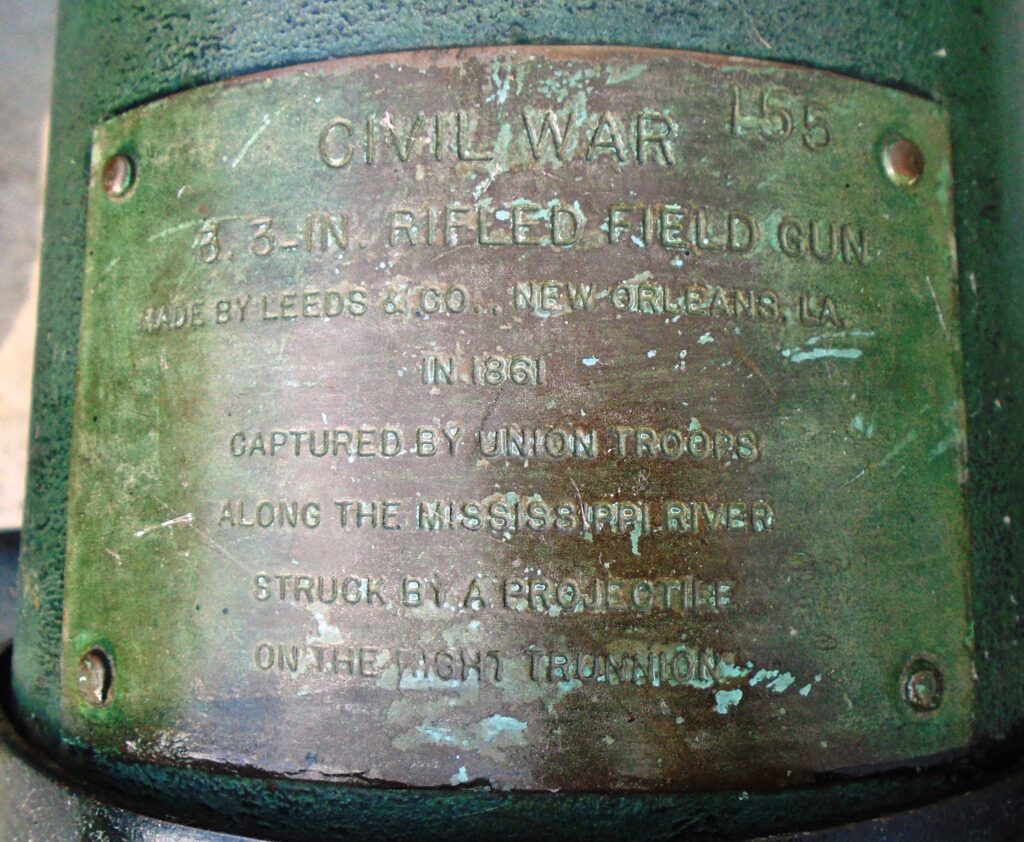 CIVIL WAR 3.3-IN. RIFLED FIELD GUN MEMORIAL PLAQUE