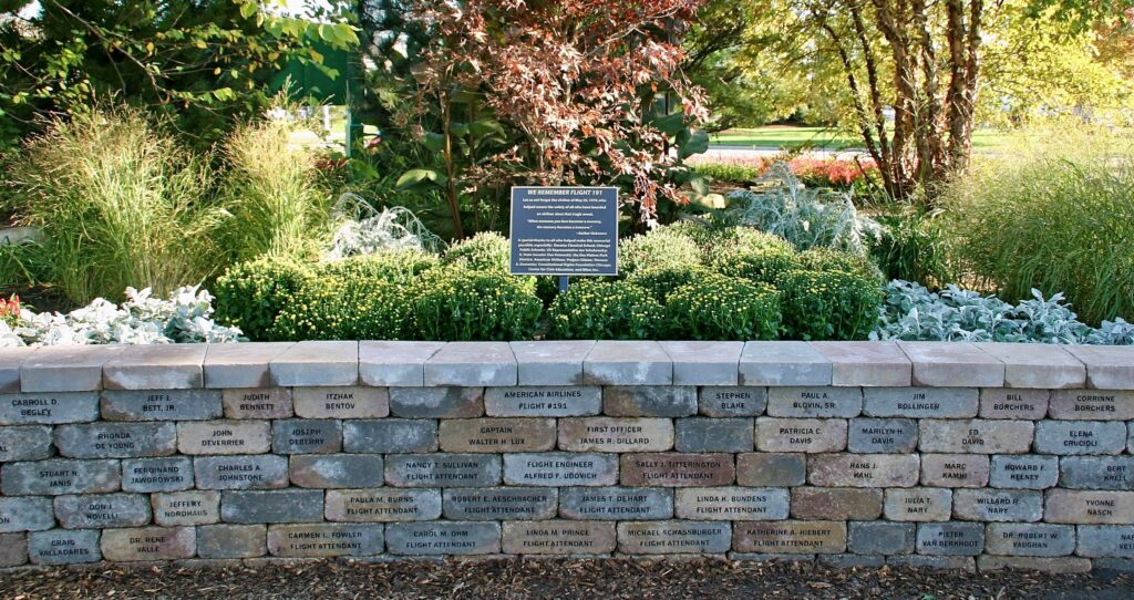 WE REMEMBER FLIGHT 191 MEMORIAL WALL