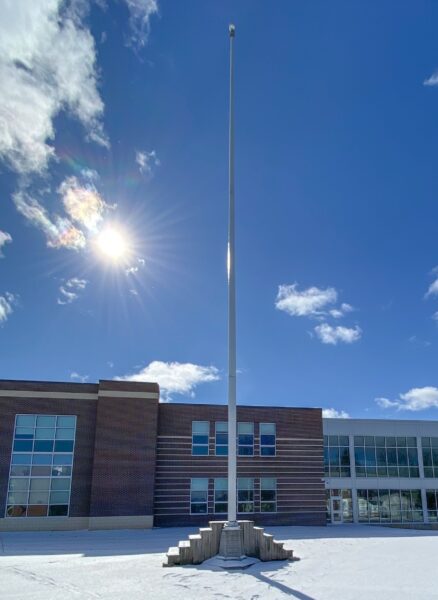 HASTINGS HIGH SCHOOL WORLD WAR SUPREME SACRIFICE MEMORIAL FLAGPOLE