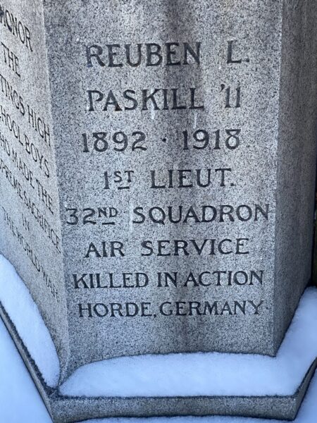 HASTINGS HIGH SCHOOL WORLD WAR SUPREME SACRIFICE MEMORIAL FLAGPOLE SIDE C